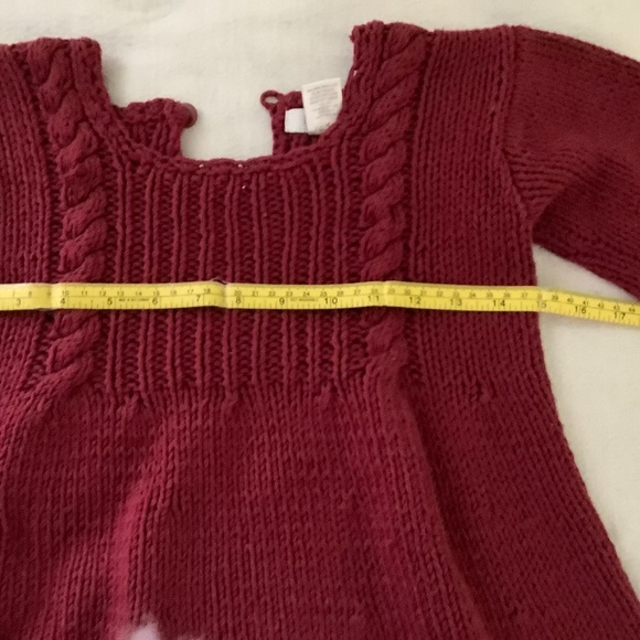 Moby Goby girls maroon cotton swing sweater - Picture 6 of 8